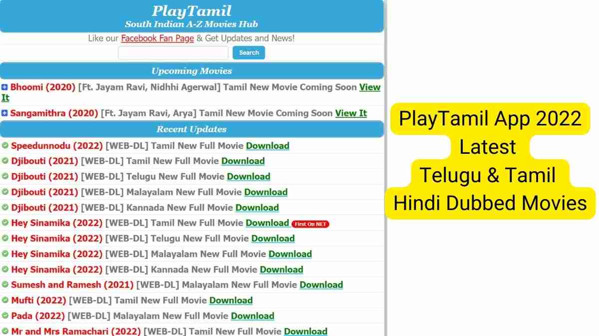 Download Latest Bollywood with PlayTamil App 2024