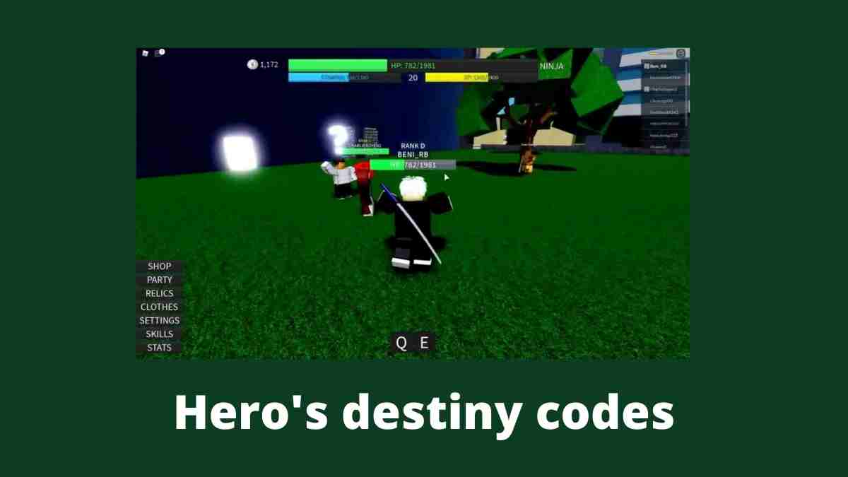 Roblox A Hero's Destiny Codes (December 2023)