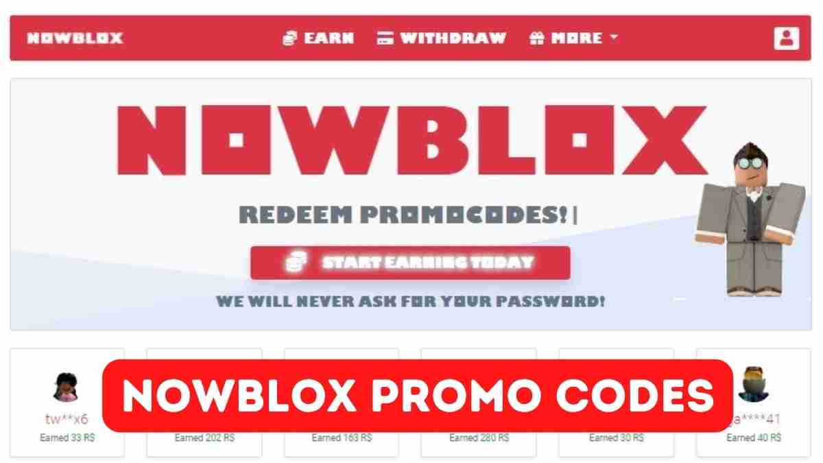 Nowblox promo codes March 2024 ( Earn Free Robux )