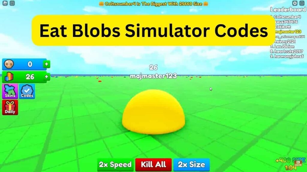 Eat Blobs Simulator Codes (January 2024)