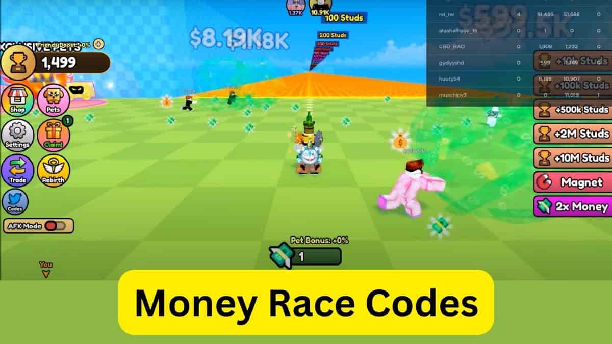 Money Race Codes (March 2024) free in game